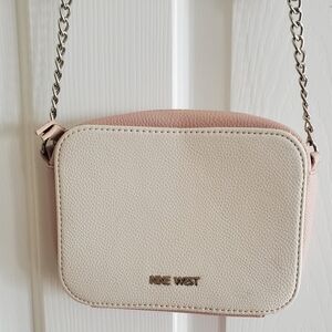 Nine West Half Chain Strap Pink crossbody purse